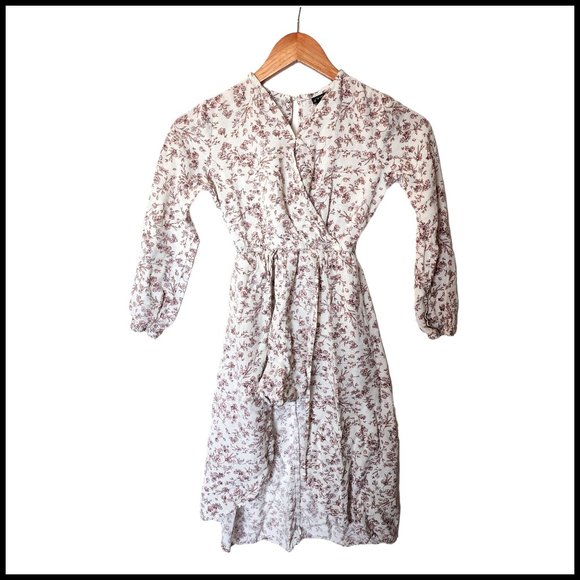 Art Class M Medium 7 8 Romper Dress Floral Long Sleeve Kids Girl Retro Look - Picture 1 of 10